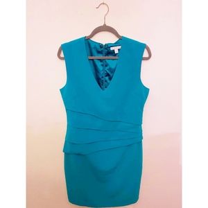 NY&Co Women's Teal Sheath Dress Size 10